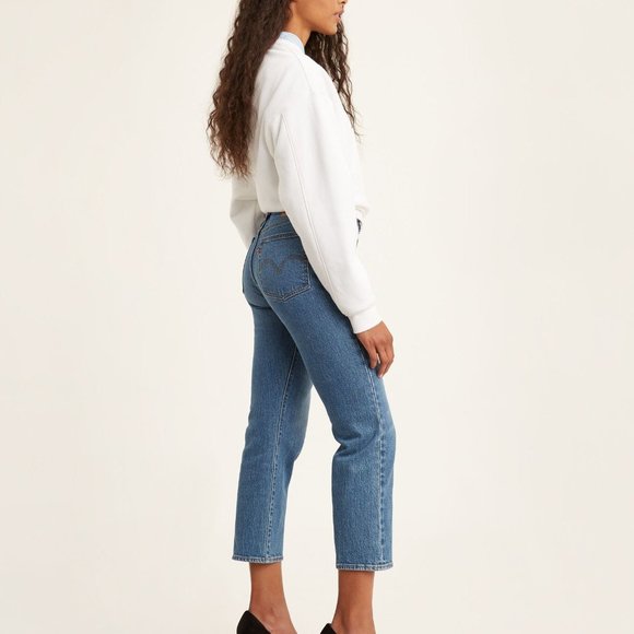 Levi's Wedgie Straight Jeans Medium Wash Sz 25 - Picture 7 of 8